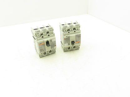 Fuji BW50RAGU3P015 3-Pole Auto Circuit Breaker 15A 500V 3Ph Molded Case Lot of 2