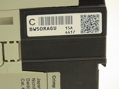 Fuji BW50RAGU3P015 3-Pole Auto Circuit Breaker 15A 500V 3Ph Molded Case Lot of 2