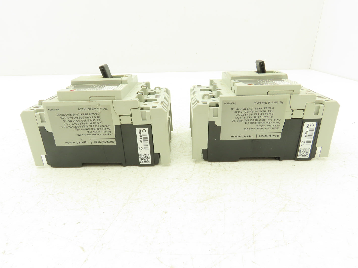 Fuji BW50RAGU3P015 3-Pole Auto Circuit Breaker 15A 500V 3Ph Molded Case Lot of 2