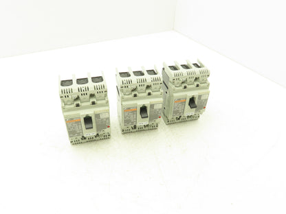 Fuji BW50RAGU3P015 3-Pole Auto Circuit Breaker 15A 500V 3Ph Molded Case Lot of 3