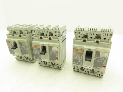 Fuji BW50RAGU3P020 3-Pole Auto Circuit Breaker 20A 500V 3Ph Molded Case Lot of 3