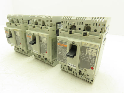 Fuji BW50RAGU3P030 3-Pole Auto Circuit Breaker 30A 500V 3Ph Molded Case Lot of 3