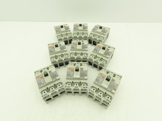 Fuji Electric BW50RAGU-3P005 3-Pole Auto Circuit Breaker 5A 500V 3Ph Lot of 9