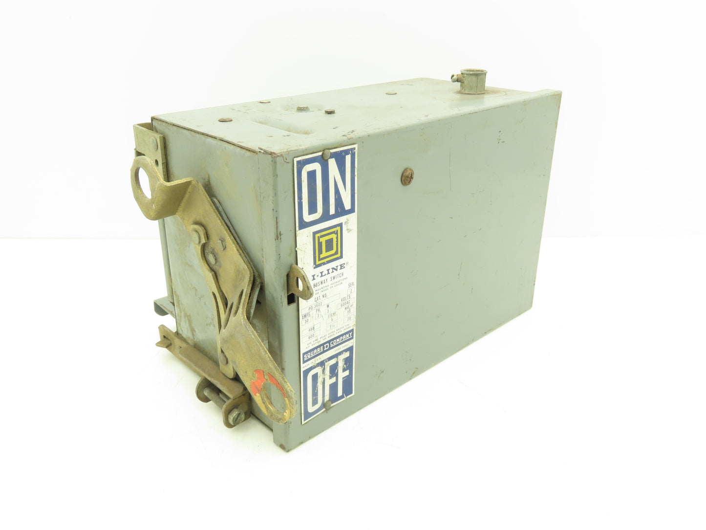 Square D PQ-3603 I-Line Busway Unit 30A 480V 15HP 3 Pole 3Ph Fused