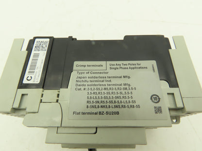 Fuji BW50RAGU3P010 3-Pole Auto Circuit Breaker 10A 500V 3Ph Molded Case Lot of 2