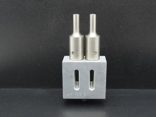 SH153B Ultrasonic Welding 3/8" Double Horn Slotted Aluminum Plate 2.5"x 2.28"