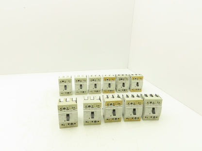 Mitsubishi NF30-FAU 3-Pole No Fuse Circuit Breaker 5A 200-230V 3Ph Lot of 11