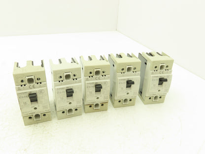 Mitsubishi NF30-FA 3-Pole No Fuse Circuit Breaker 10A 200-230V 3Ph Lot of 5