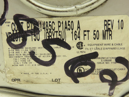 Allen Bradley 1485C-P1A150 DeviceNet Thick Connection Cable 24VDC 50m Spool