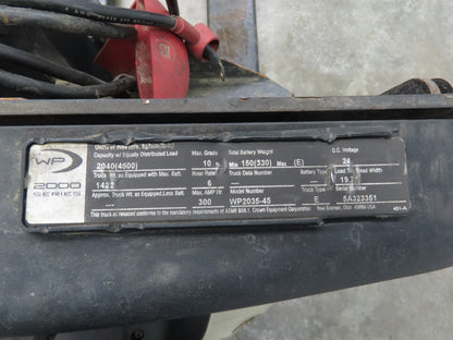 Crown WP2035-45 Electric Walkie Pallet Jack 4500 lb 45" Forks 8.5" Lift 24V