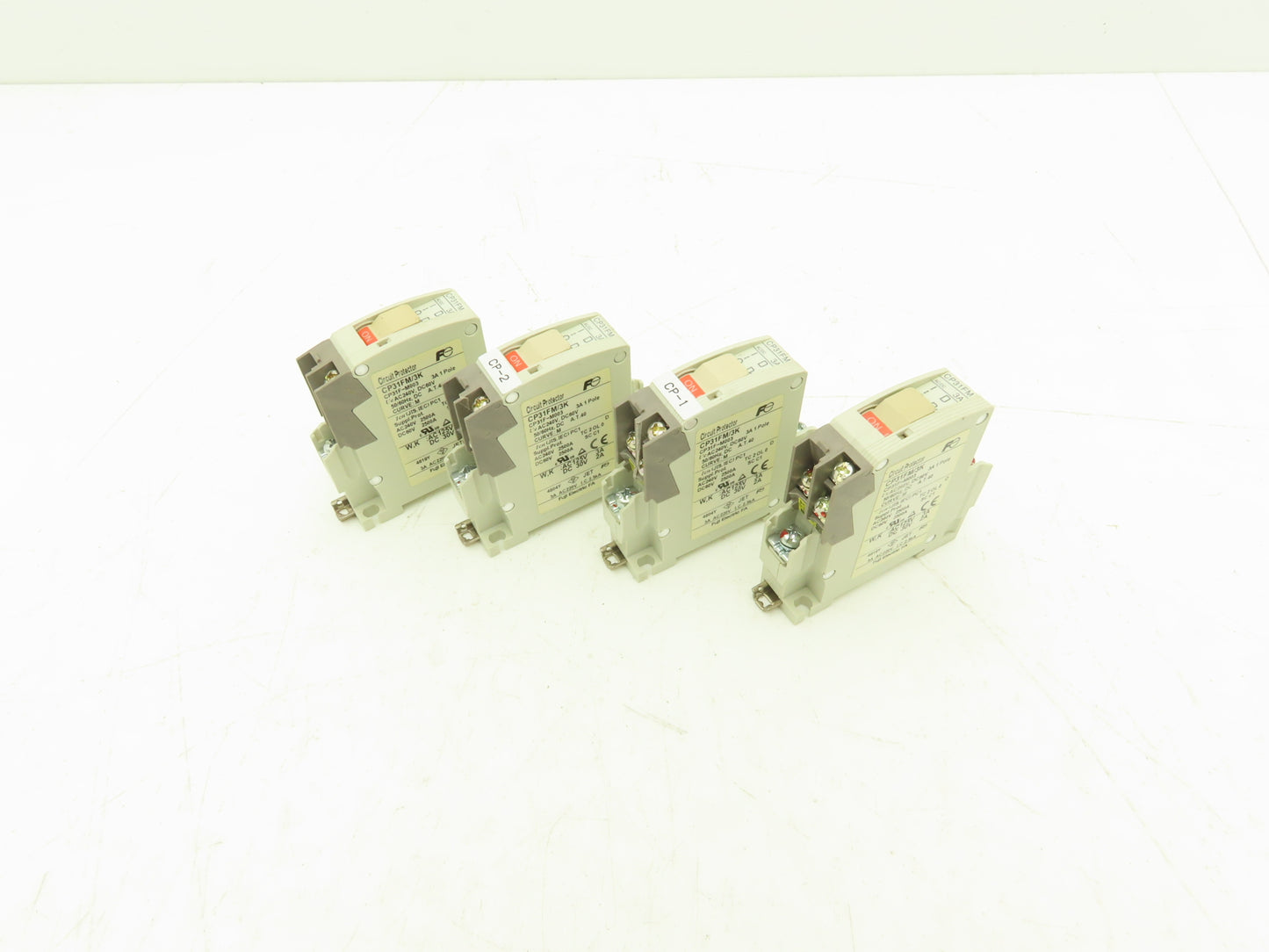 Fuji CP31FM/3K 1-Pole Circuit Protector 3A M Curve 240VAC/60VDC Lot of 4