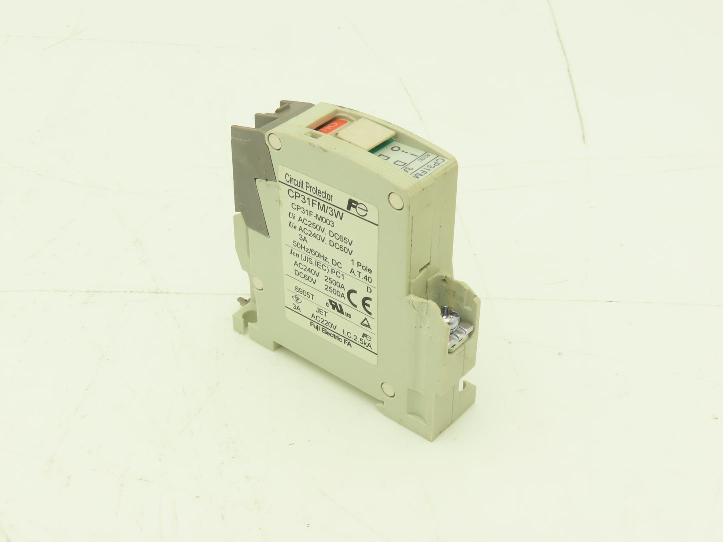 Fuji CP31FM/3W 1-Pole Circuit Protector 3A 250VAC/65VDC Lot of 6
