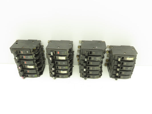 Square D QOB120  20 Amp Circuit Breaker 1-Pole 20A Bolt-On 120/240V  Lot of 23