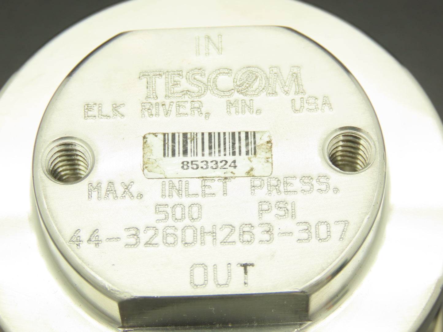 Tescom 44-3260H263-307 Gas Pressure Regulator 500 PSI Inlet Pressure