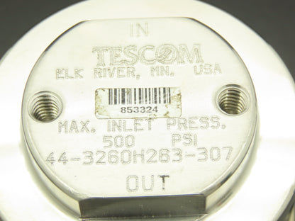 Tescom 44-3260H263-307 Gas Pressure Regulator 500 PSI Inlet Pressure