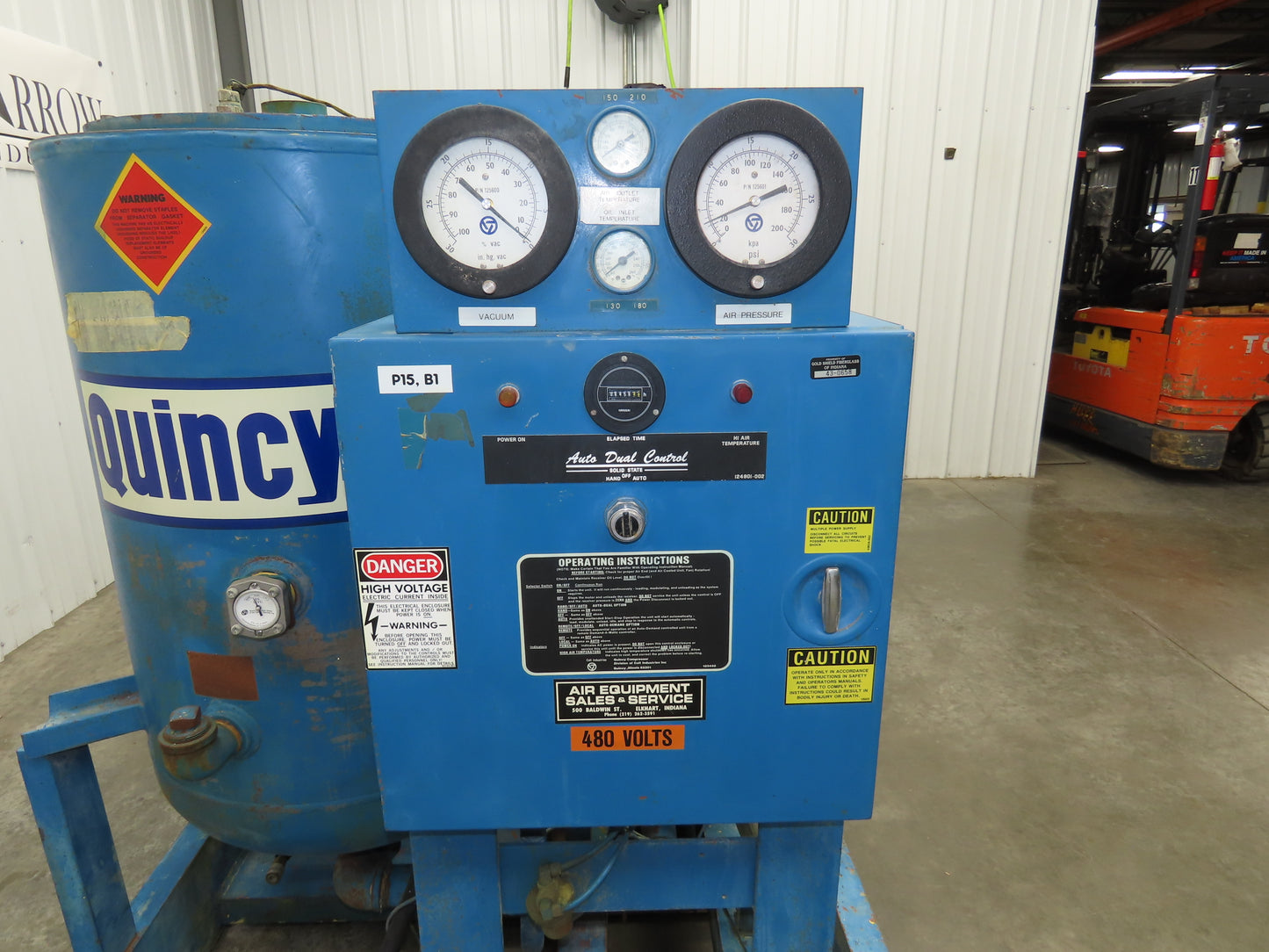 Quincy QSVI40ANN3 Rotary Screw Vacuum Pump 230/460V 40Hp Air Compressor 6456h