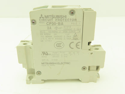 Mitsubishi Electric CP30-BA 3A Circuit Protector 1 Pole M Curve Lot of 11