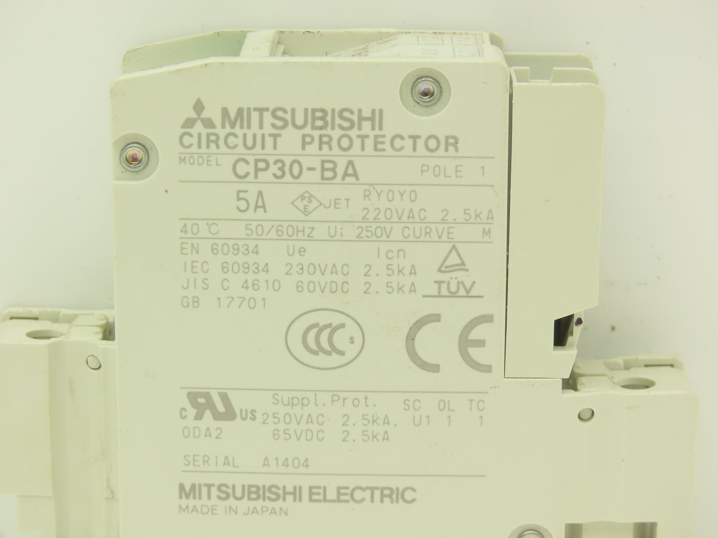 Mitsubishi Electric CP30-BA 5A Circuit Protector 1 Pole M Curve Lot of 20