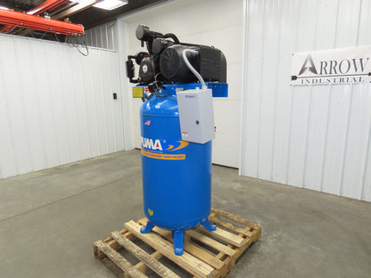 Puma TUE-7580VM Reciprocating Air Compressor 24.8CFM 7.5HP 230V 1 Phase 80 Gal