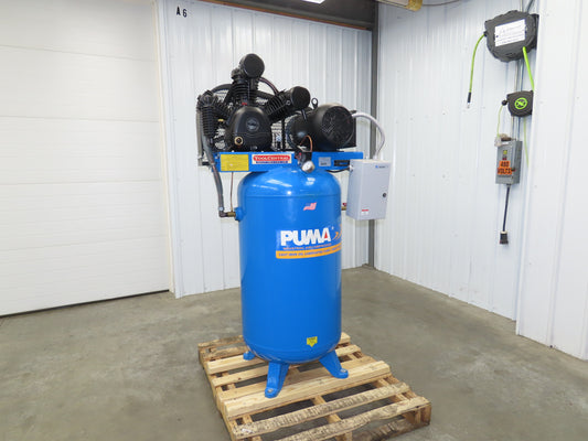 Puma TUE-7580VM Reciprocating Air Compressor 24.8CFM 7.5HP 230V 1 Phase 80 Gal