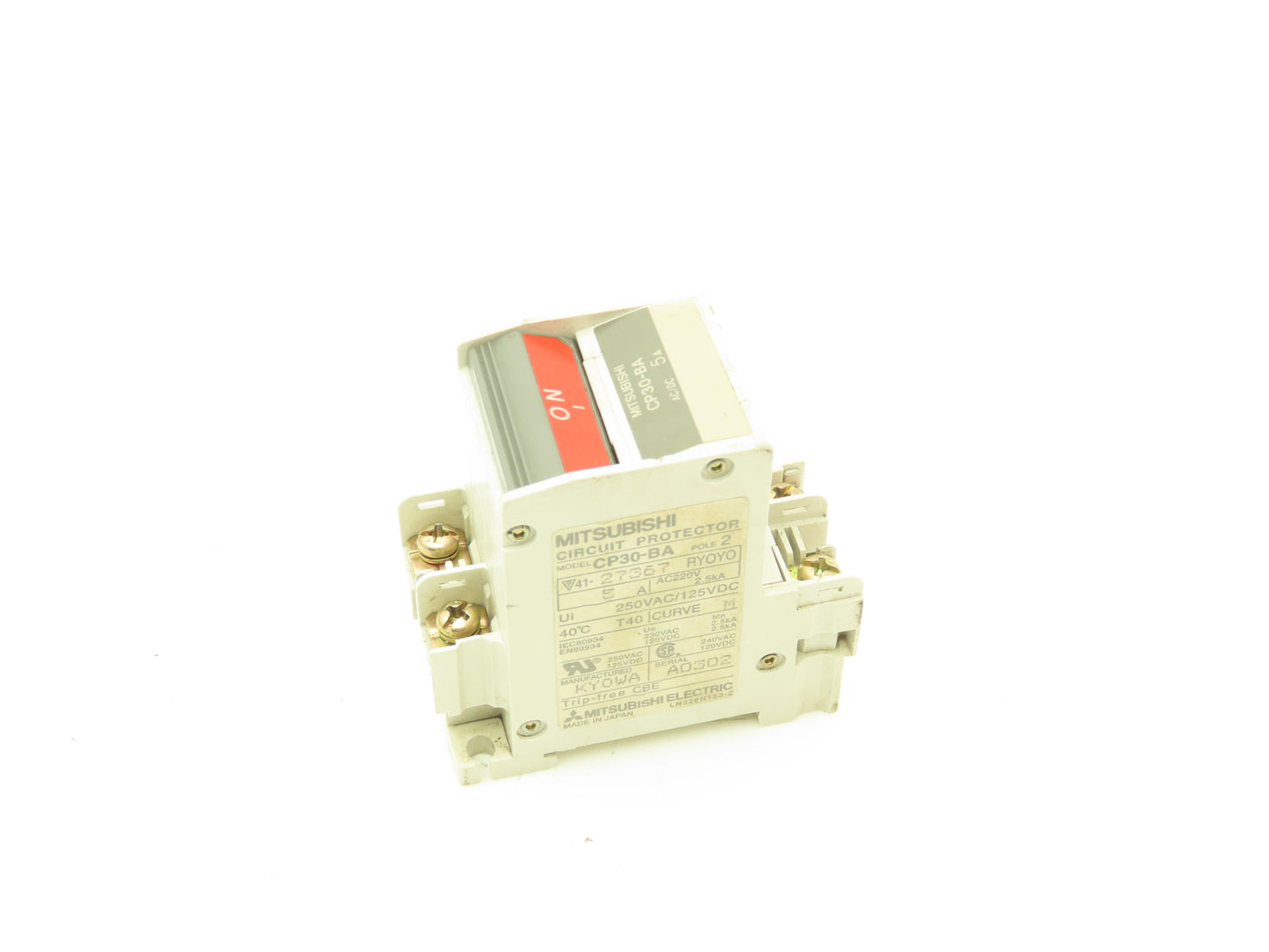 Mitsubishi CP30-BA  5A Amp Circuit Breaker Protector 2-Pole 250VAC  Lot of 9