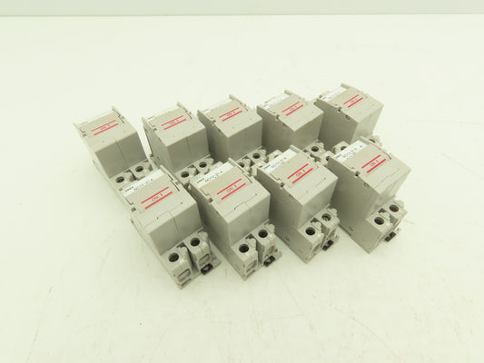 IDEC NC1V-2100 5 Amp Circuit Protector 2 Pole A Curve 250VAC/125VDC Lot of 9