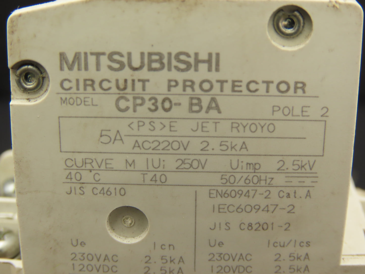 Mitsubishi CP30-BA  5A Amp Circuit Breaker Protector 2-Pole 250VAC  Lot of 12
