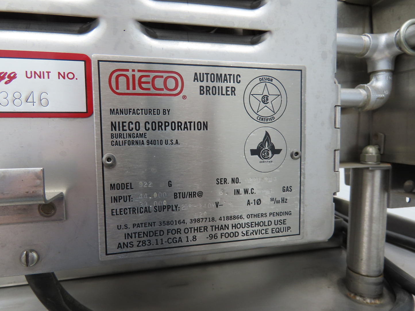 Nieco 922 Burger King Automatic Broiler Gas Kitchen Return Flow Hatco Glo Ray