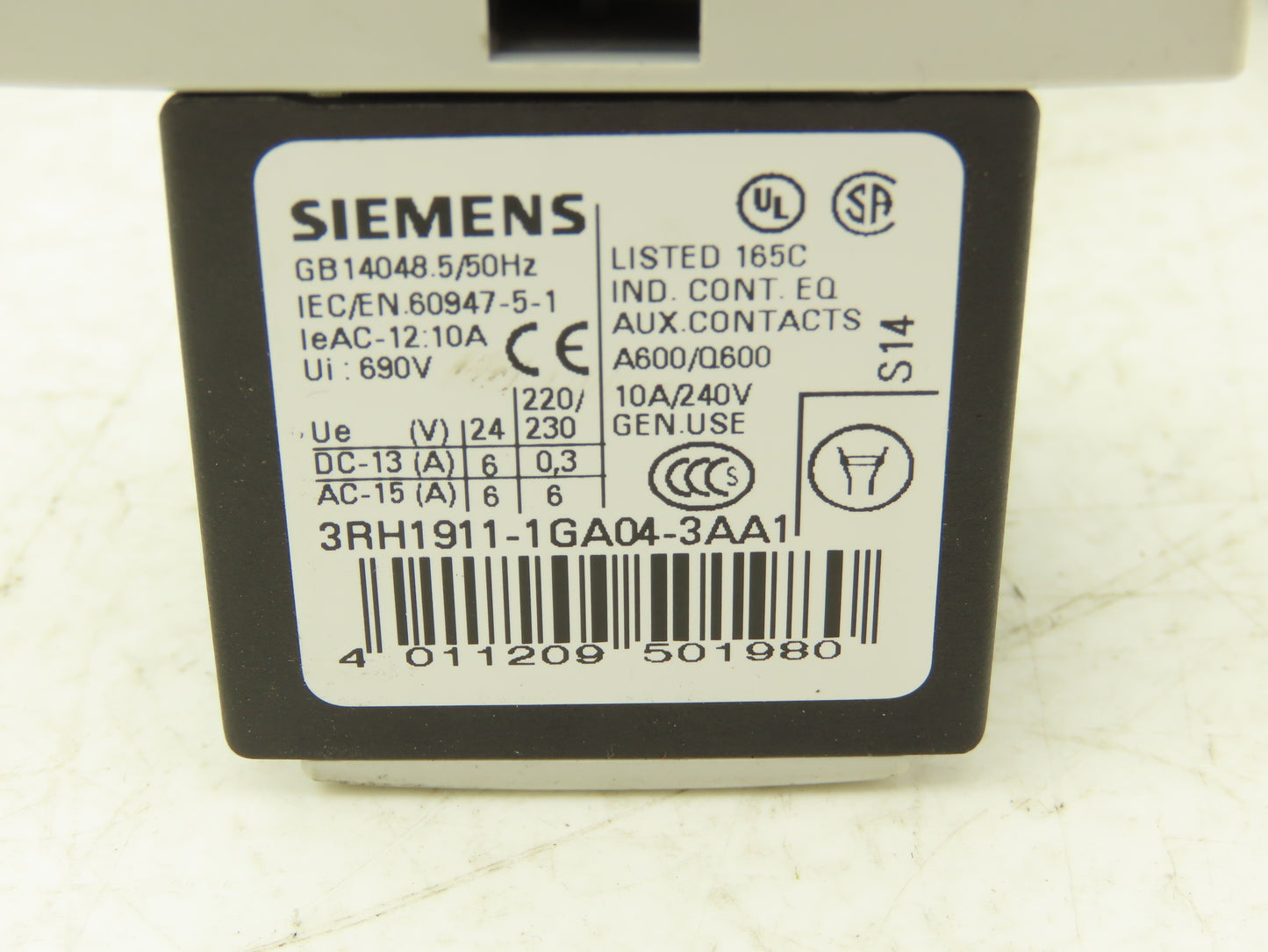 Siemens 3RH1244-1BB40 SIRIUS Contactor Relay 4NO + 4NC 24VDC Coil Lot of 6