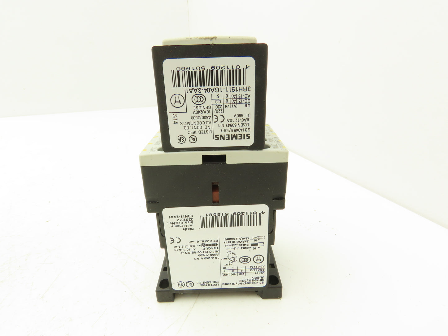 Siemens 3RH1244-1BB40 SIRIUS Contactor Relay 4NO + 4NC 24VDC Coil Lot of 6