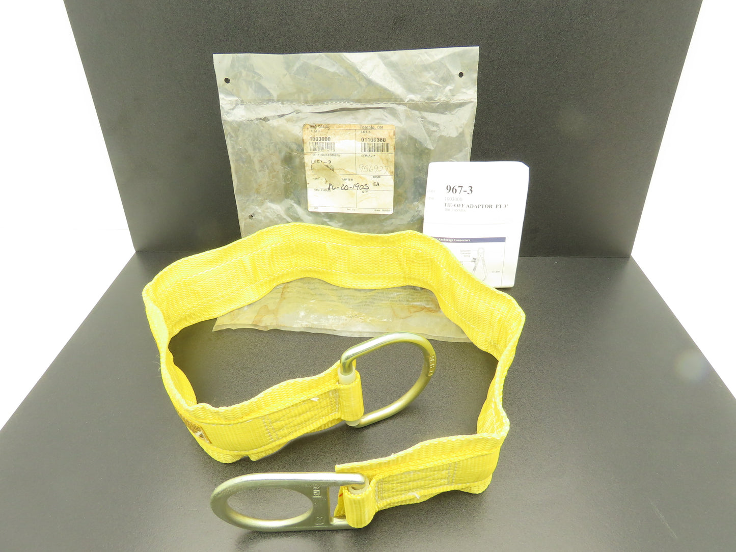 DBI Sala 1003000 Web Tie-Off Adaptor Cross Arm Strap D-Rings 3'L  Lot of 3