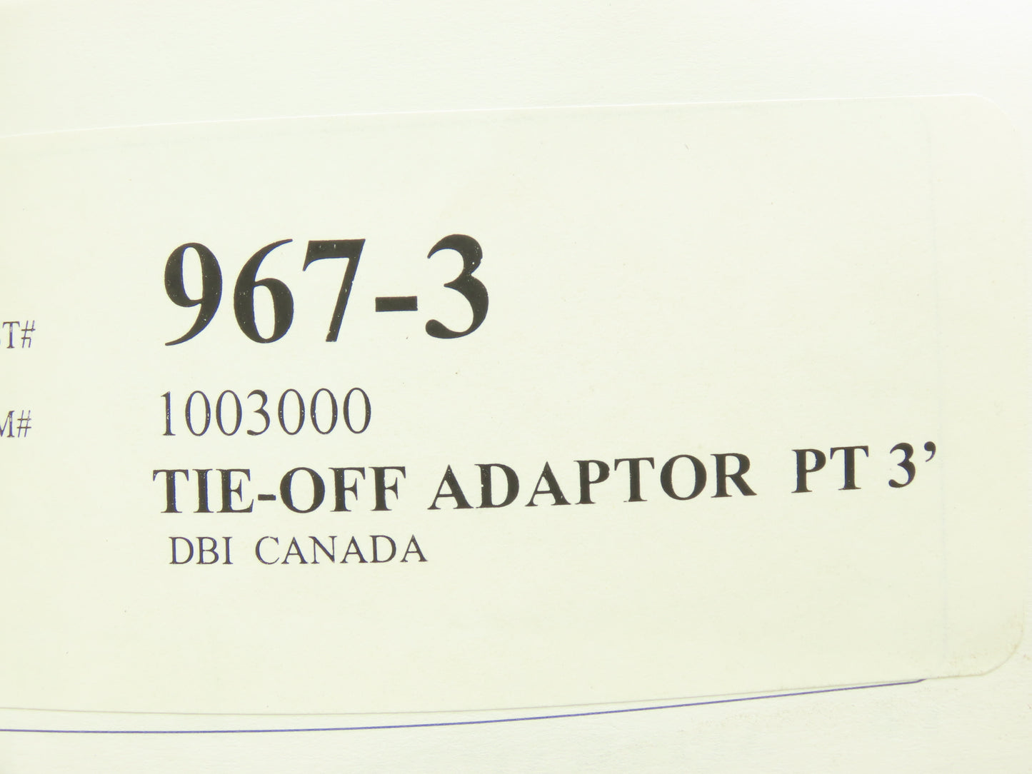 DBI Sala 1003000 Web Tie-Off Adaptor Cross Arm Strap D-Rings 3'L  Lot of 3