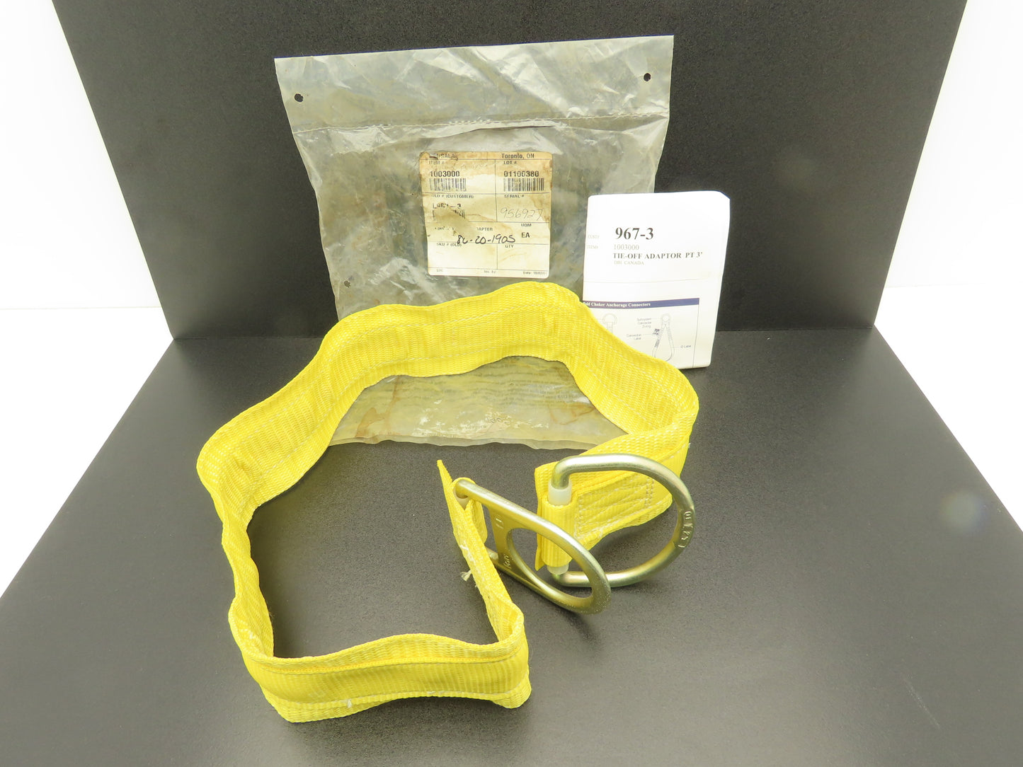 DBI Sala 1003000 Web Tie-Off Adaptor Cross Arm Strap D-Rings 3'L  Lot of 3