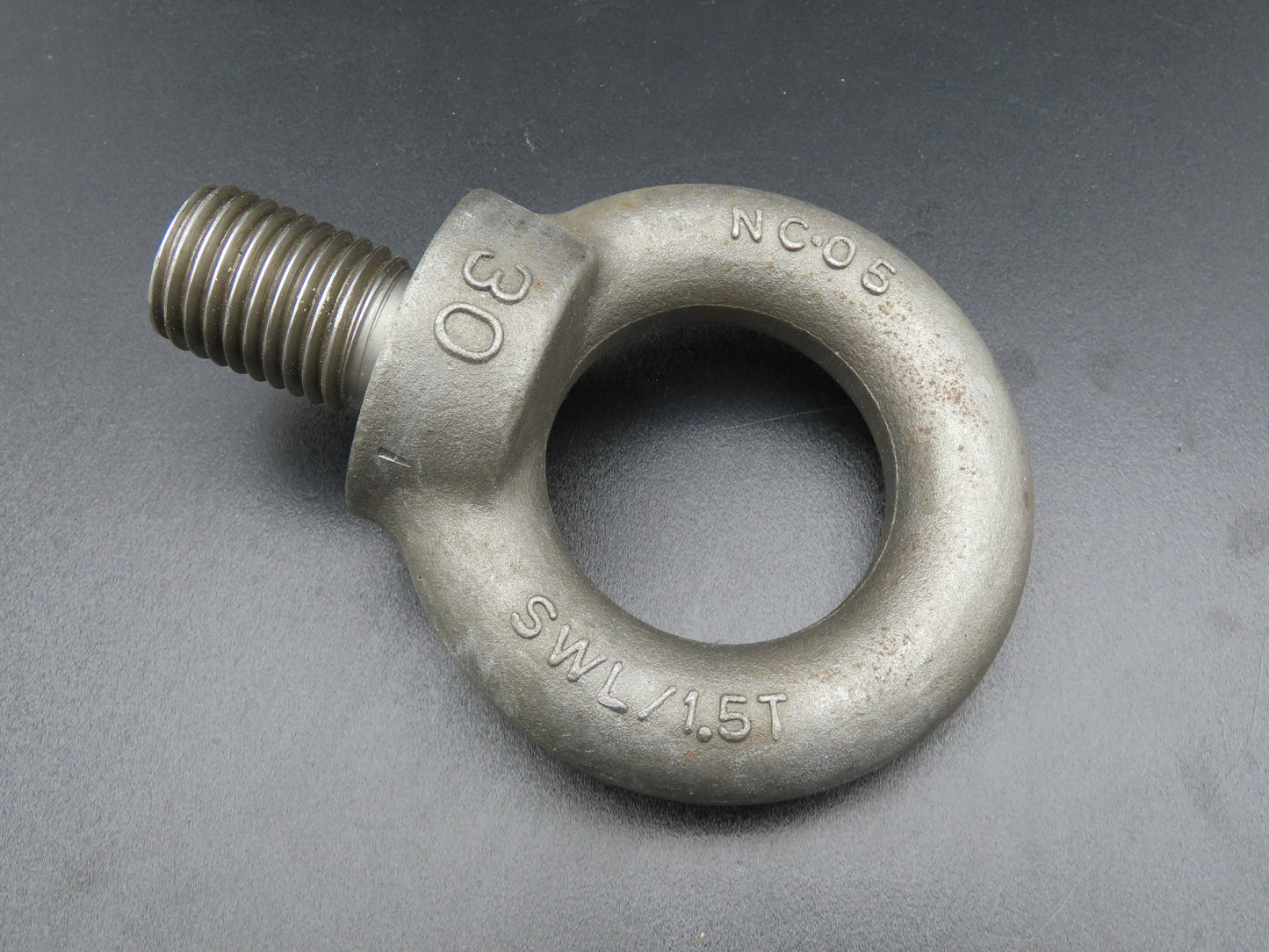 SWL 1.5T M30 x 3.5 Metric Shoulder Eye Bolt 45mm Shank NC-05  Lot of 3