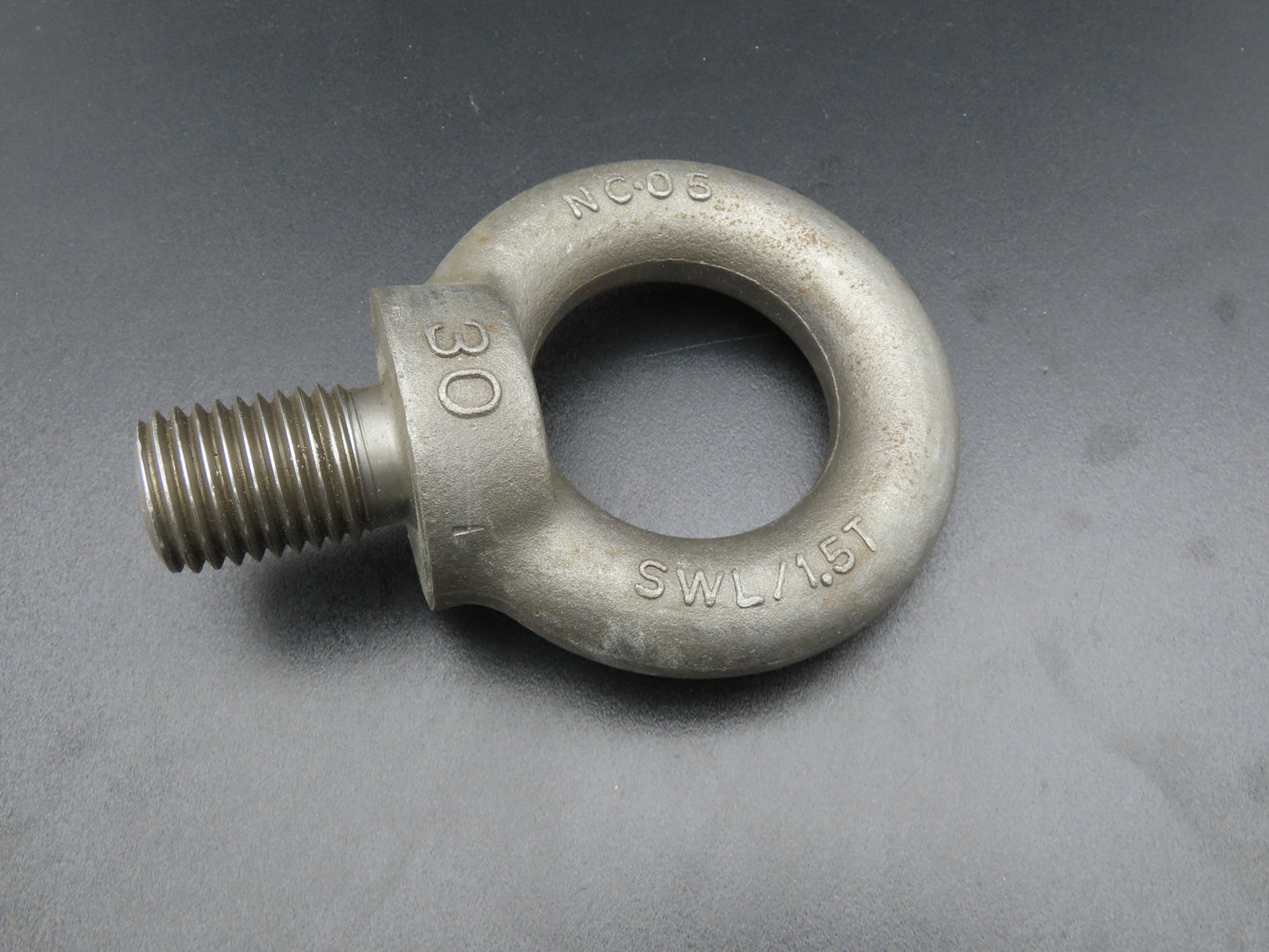 SWL 1.5T M30 x 3.5 Metric Shoulder Eye Bolt 45mm Shank NC-05  Lot of 3