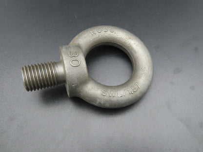 SWL 1.5T M30 x 3.5 Metric Shoulder Eye Bolt 45mm Shank NC-05  Lot of 3