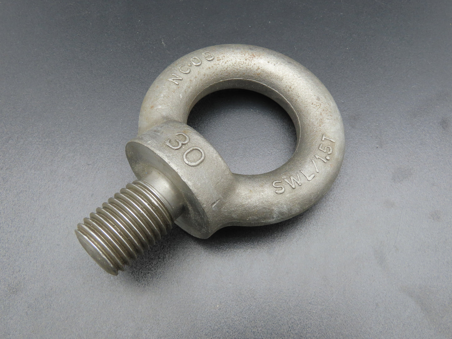 SWL 1.5T M30 x 3.5 Metric Shoulder Eye Bolt 45mm Shank NC-05  Lot of 3