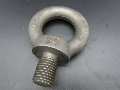 SWL 1.5T M30 x 3.5 Metric Shoulder Eye Bolt 45mm Shank NC-05  Lot of 3