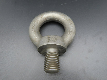 SWL 1.5T M30 x 3.5 Metric Shoulder Eye Bolt 45mm Shank NC-05  Lot of 3
