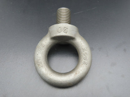 SWL 1.5T M30 x 3.5 Metric Shoulder Eye Bolt 45mm Shank NC-05  Lot of 3