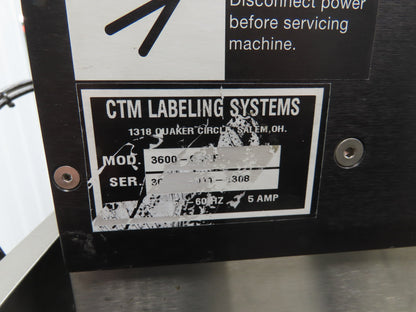 CTM 3600-PA High Speed Label Applicator SATO Thermal Printer Mobile