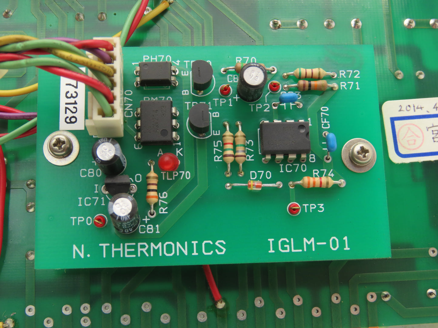 N Thermonics TCP-02D Printed Circuit Control Board PCB VGLM-01 & IGLM-01