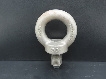 SWL 1.5T M30 x 3.5 Metric Shoulder Eye Bolt 45mm Shank NC-04  Lot of 3