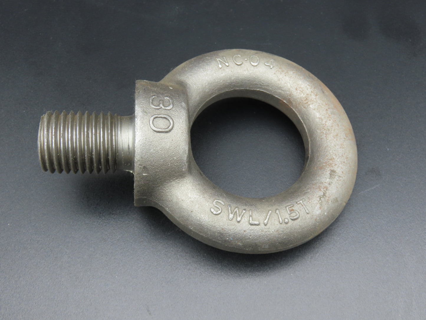 SWL 1.5T M30 x 3.5 Metric Shoulder Eye Bolt 45mm Shank NC-04  Lot of 3