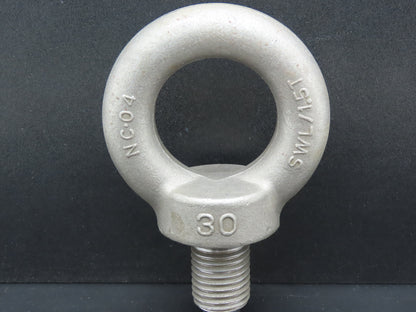 SWL 1.5T M30 x 3.5 Metric Shoulder Eye Bolt 45mm Shank NC-04  Lot of 3