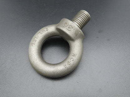SWL 1.5T M30 x 3.5 Metric Shoulder Eye Bolt 45mm Shank NC-04  Lot of 3