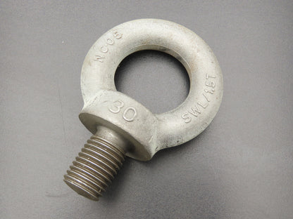 SWL 1.5T M30 x 3.5 Metric Shoulder Eye Bolt 45mm Shank NC-05  Lot of 3