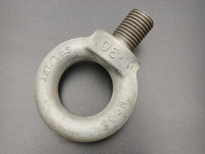SWL 1.5T M30 x 3.5 Metric Shoulder Eye Bolt 45mm Shank NC-05  Lot of 3