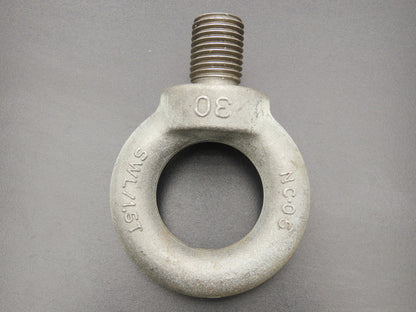 SWL 1.5T M30 x 3.5 Metric Shoulder Eye Bolt 45mm Shank NC-05  Lot of 3