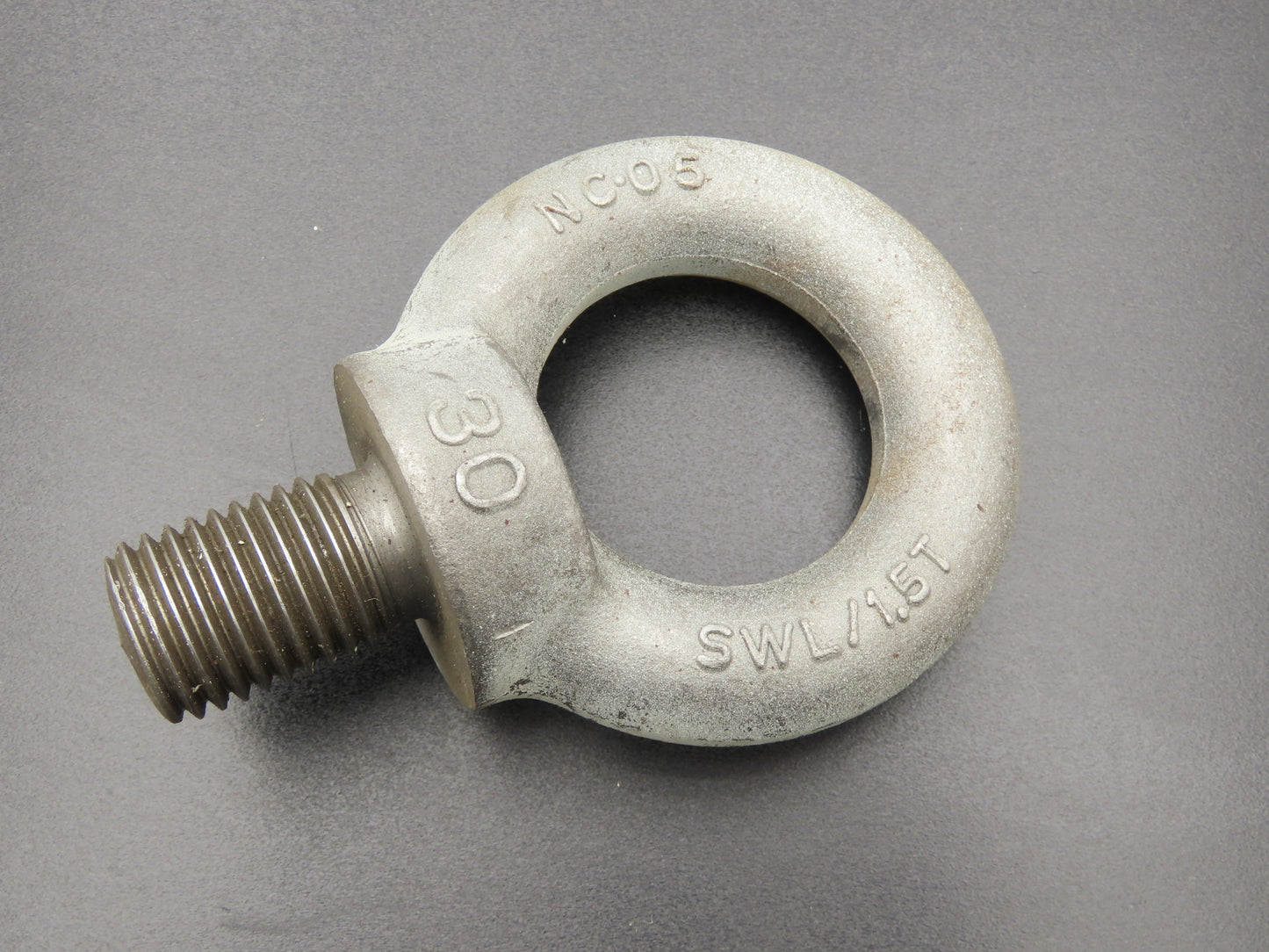 SWL 1.5T M30 x 3.5 Metric Shoulder Eye Bolt 45mm Shank NC-05  Lot of 3